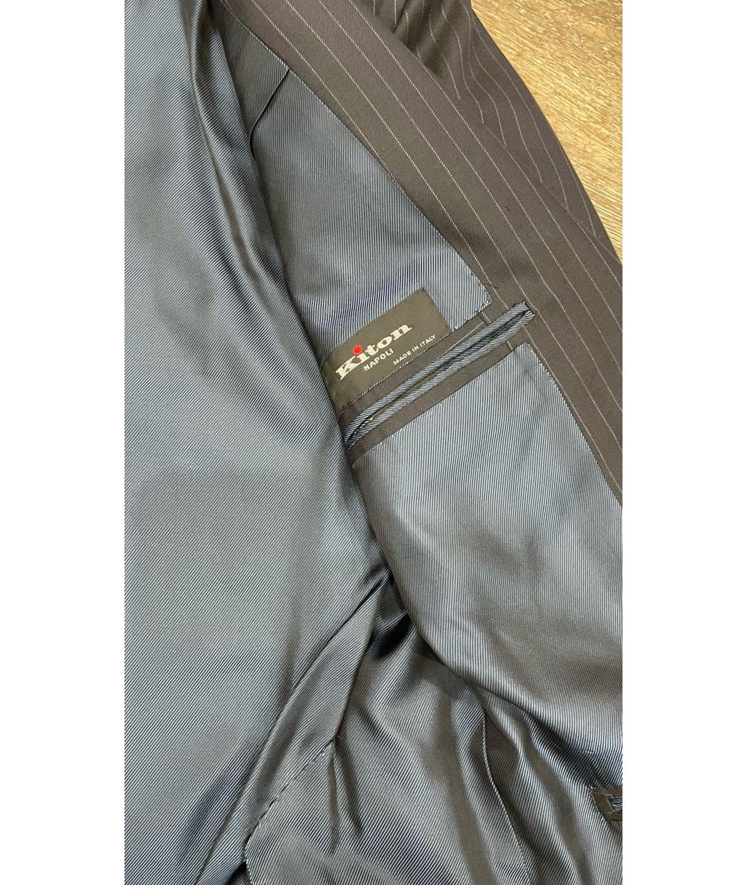 KITON Темно-синий костюм-тройка, фото 6