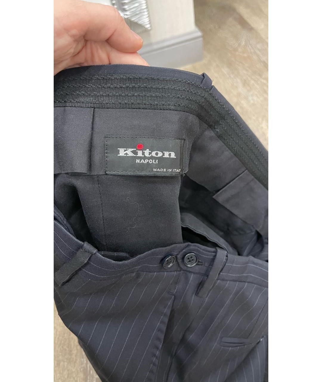 KITON Темно-синий костюм-тройка, фото 5