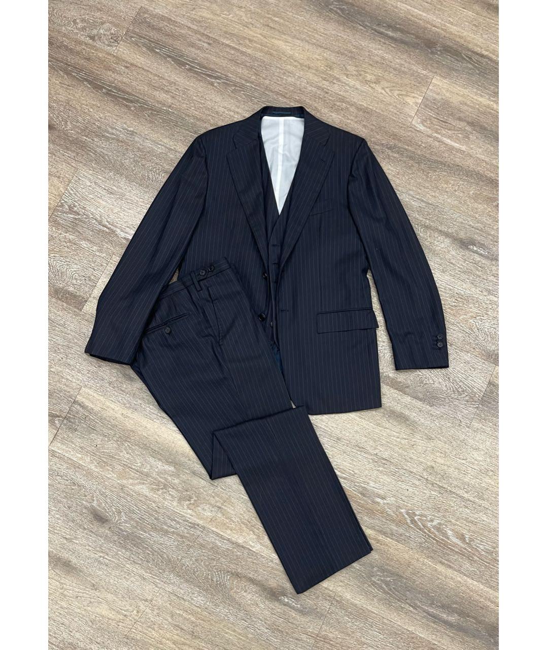 KITON Темно-синий костюм-тройка, фото 3