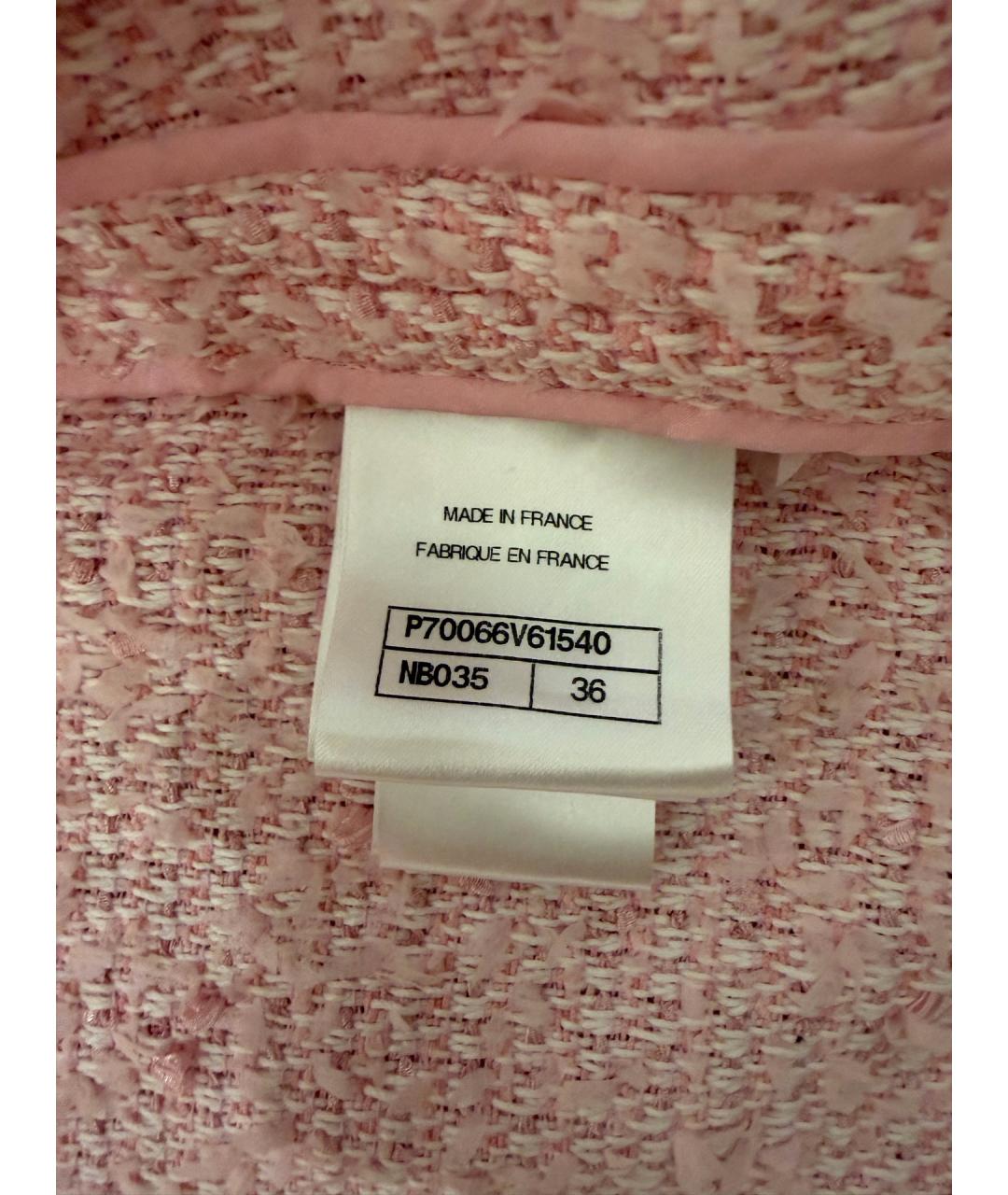 CHANEL Розовое твидовое пальто, фото 5