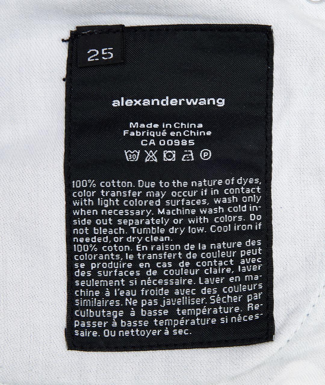 ALEXANDER WANG Голубые хлопковые прямые джинсы, фото 4