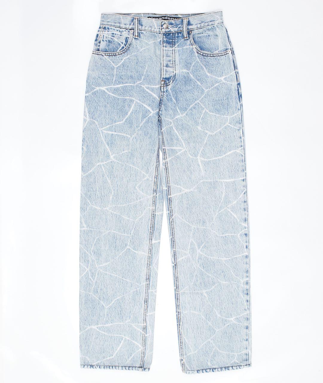 ALEXANDER WANG Голубые хлопковые прямые джинсы, фото 5