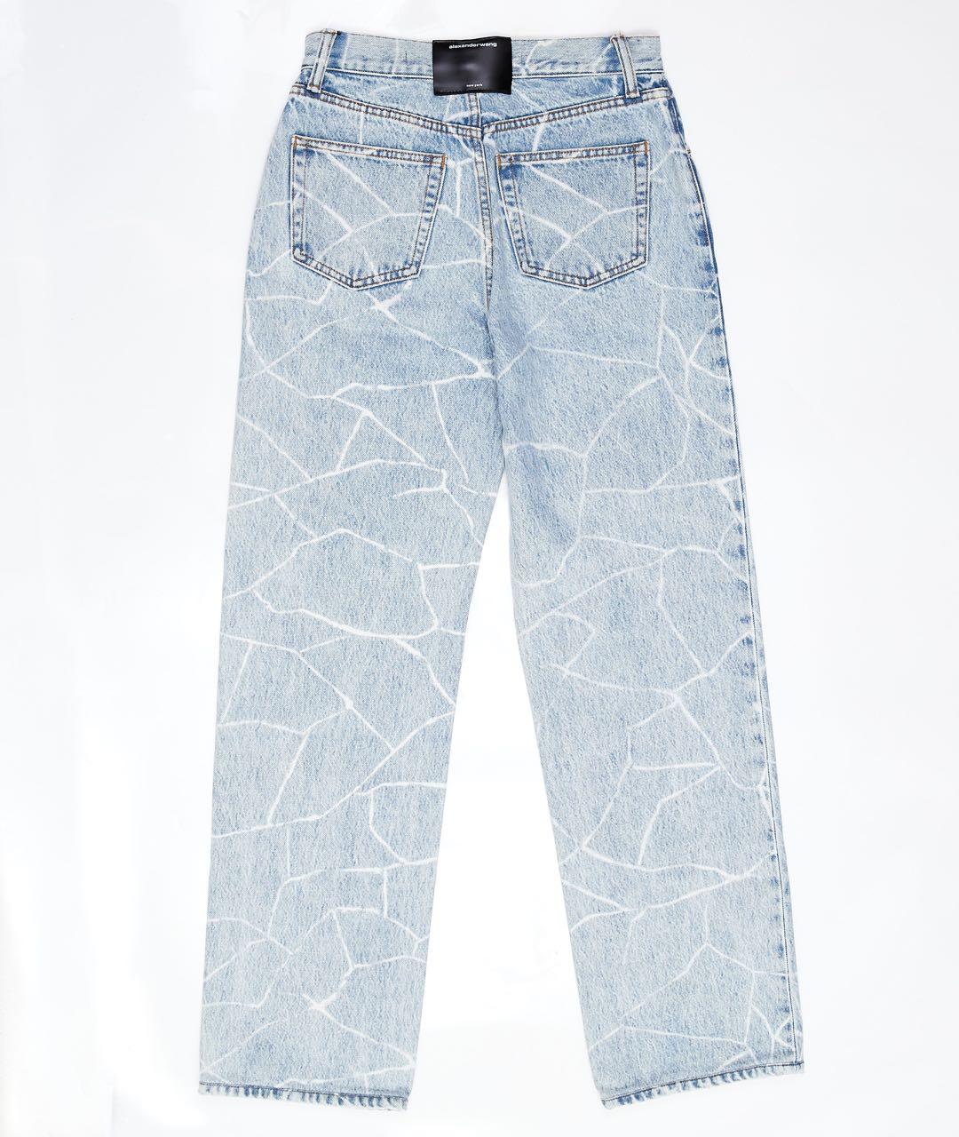 ALEXANDER WANG Голубые хлопковые прямые джинсы, фото 2