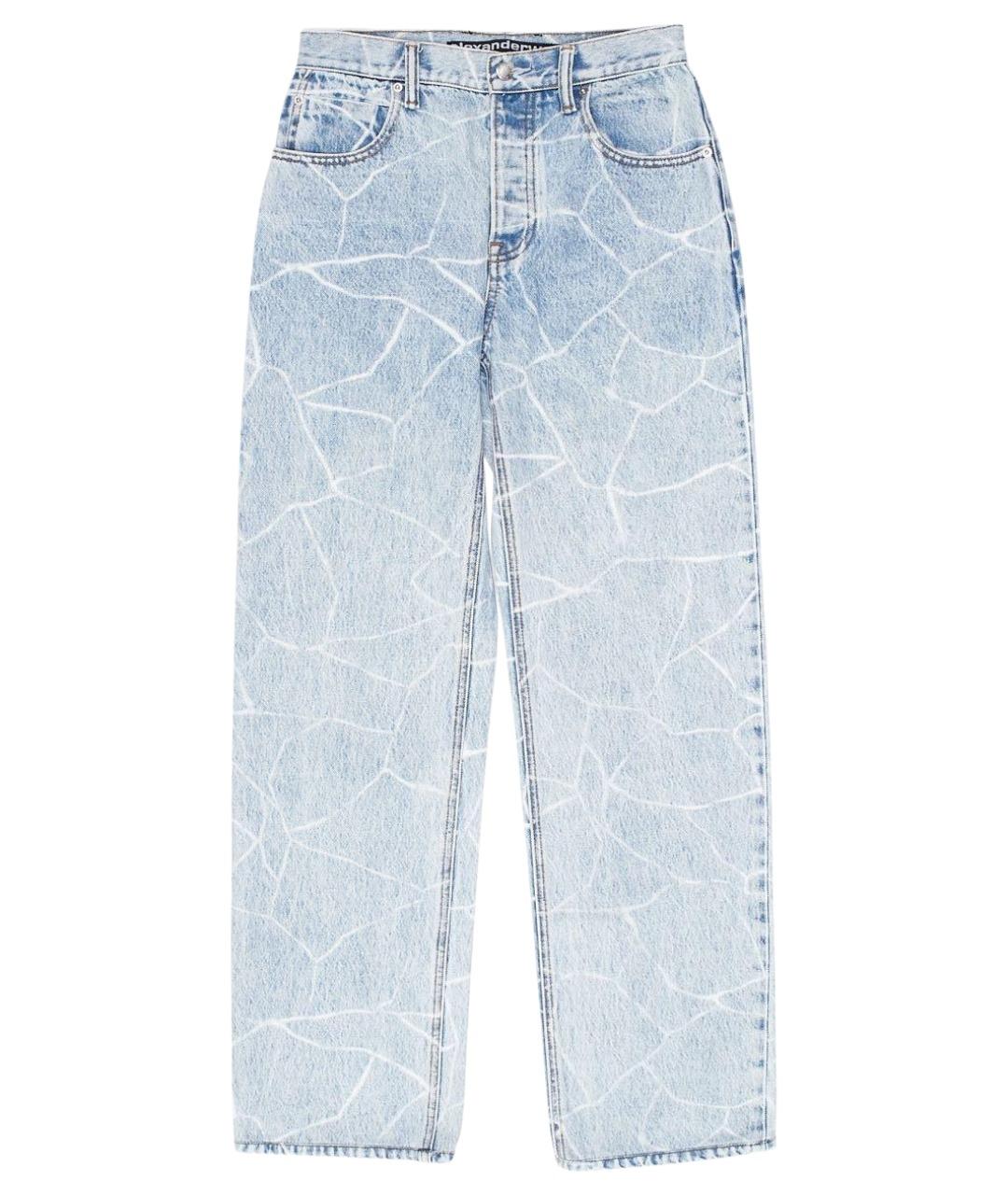 ALEXANDER WANG Голубые хлопковые прямые джинсы, фото 1
