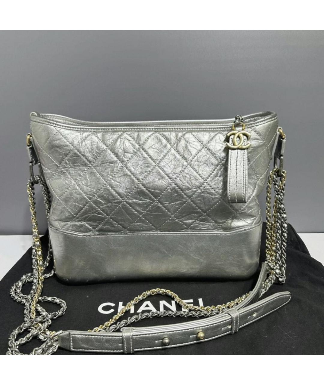 CHANEL Серая кожаная сумка через плечо, фото 1