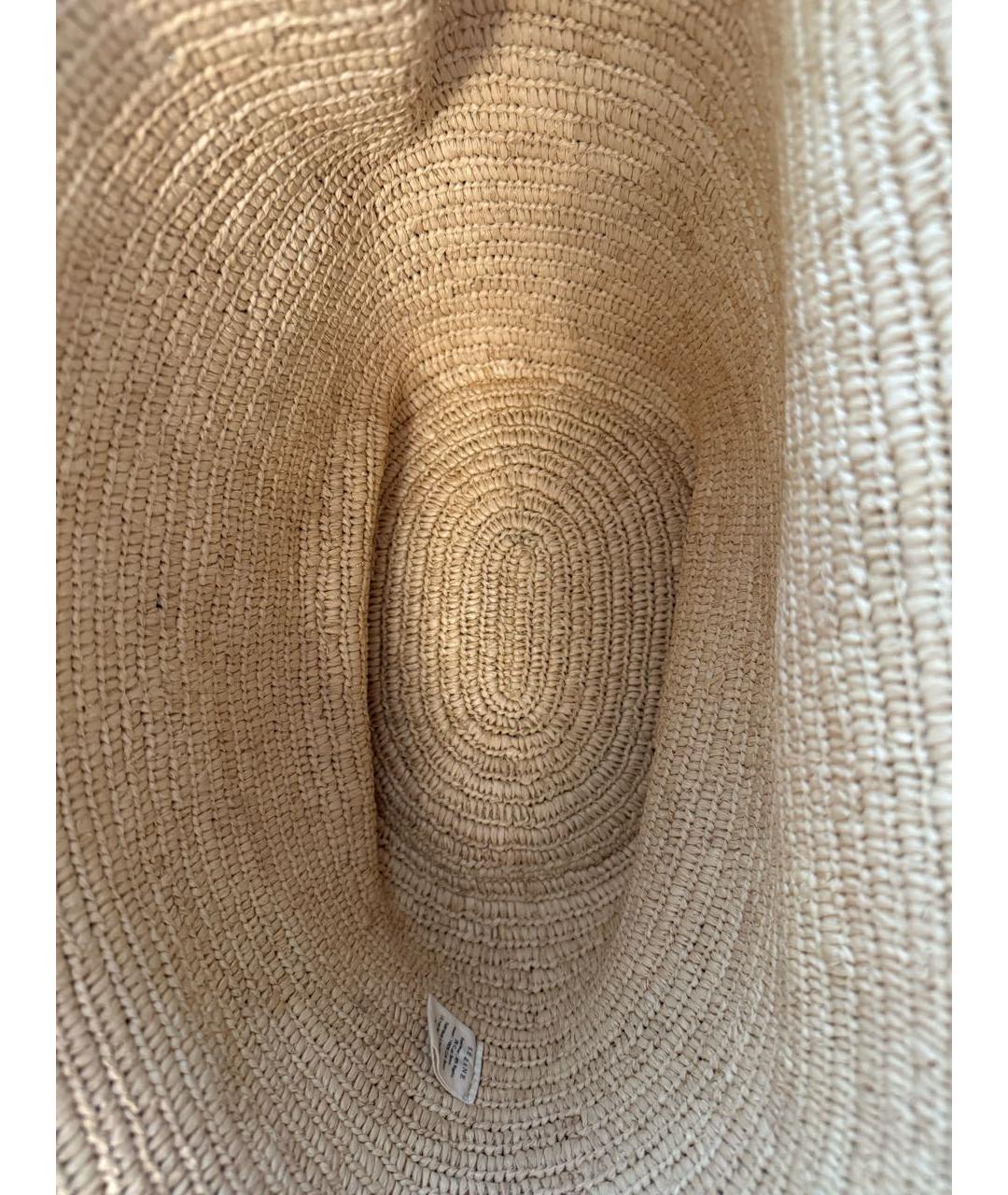 Sezane Бежевая пелетеная пляжная сумка, фото 4