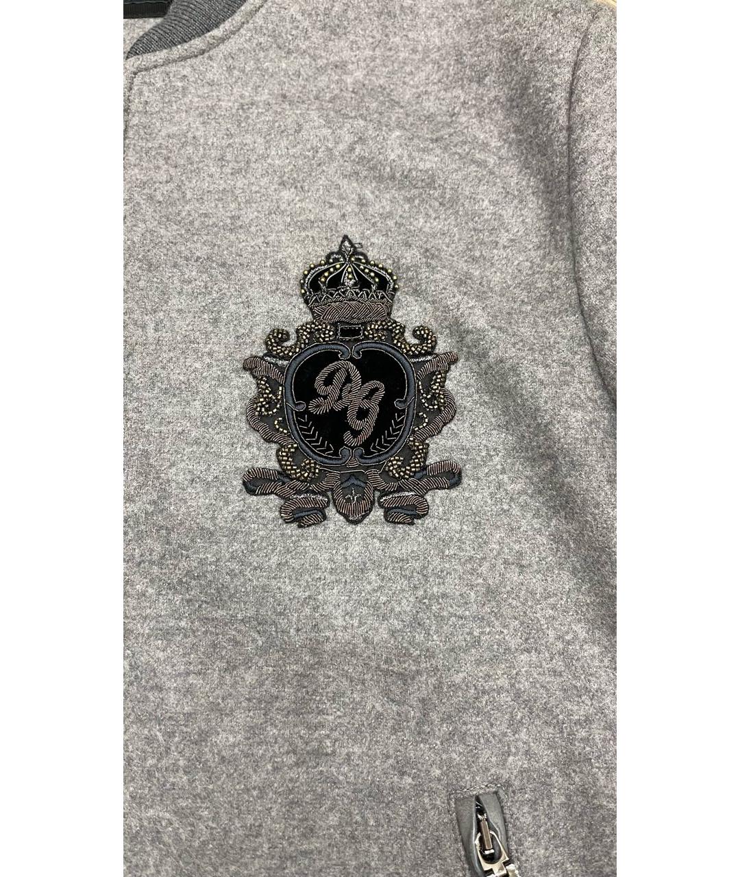 DOLCE&GABBANA Серый хлопковый кардиган, фото 4