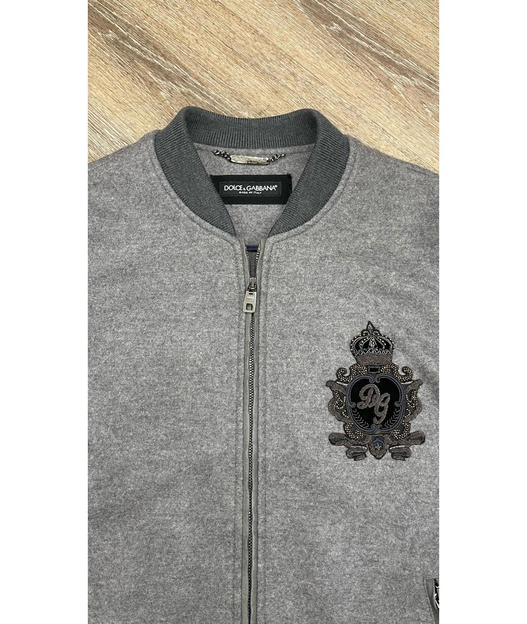 DOLCE&GABBANA Серый хлопковый кардиган, фото 3