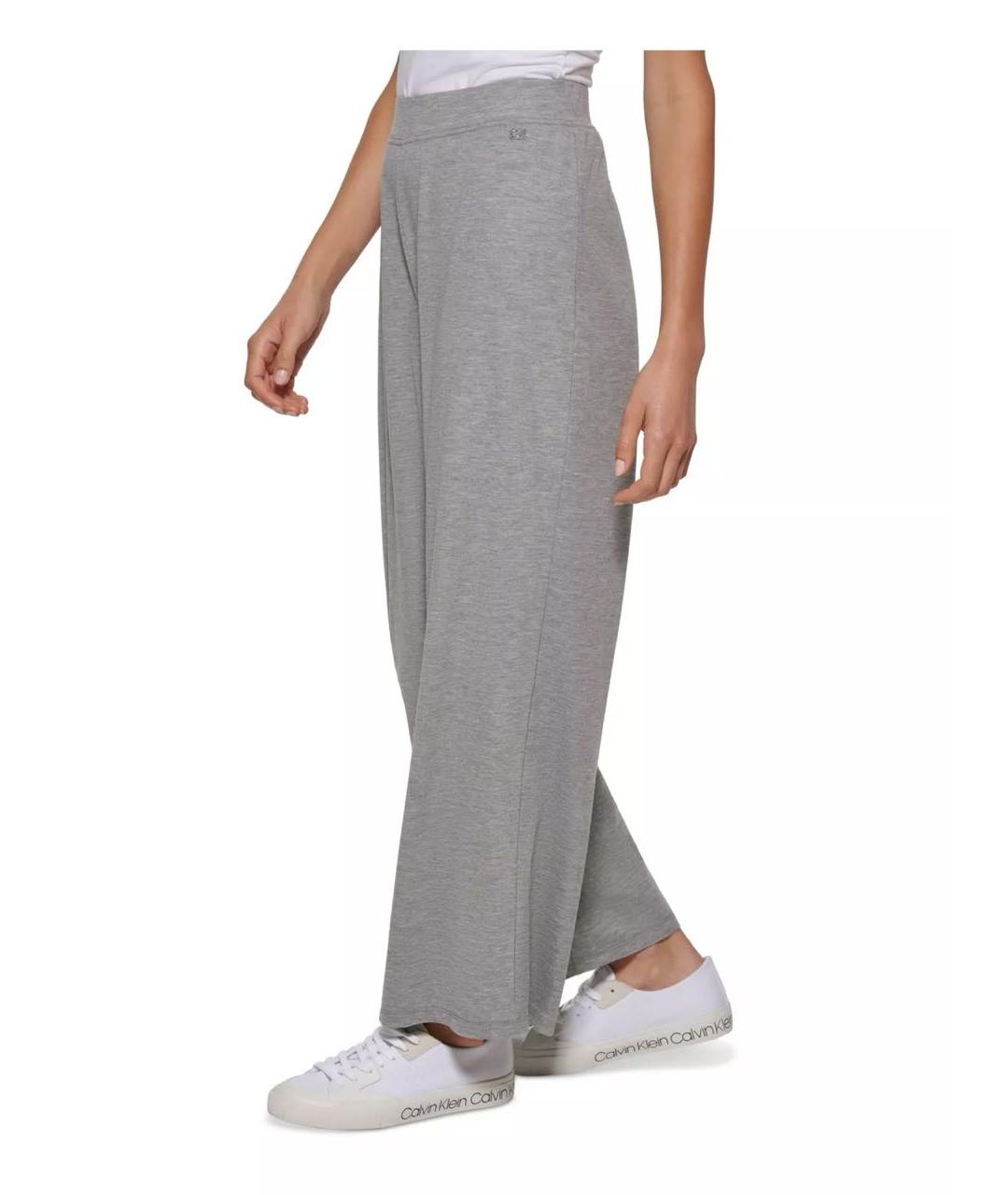 CALVIN KLEIN Серые вискозные спортивные брюки и шорты, фото 8