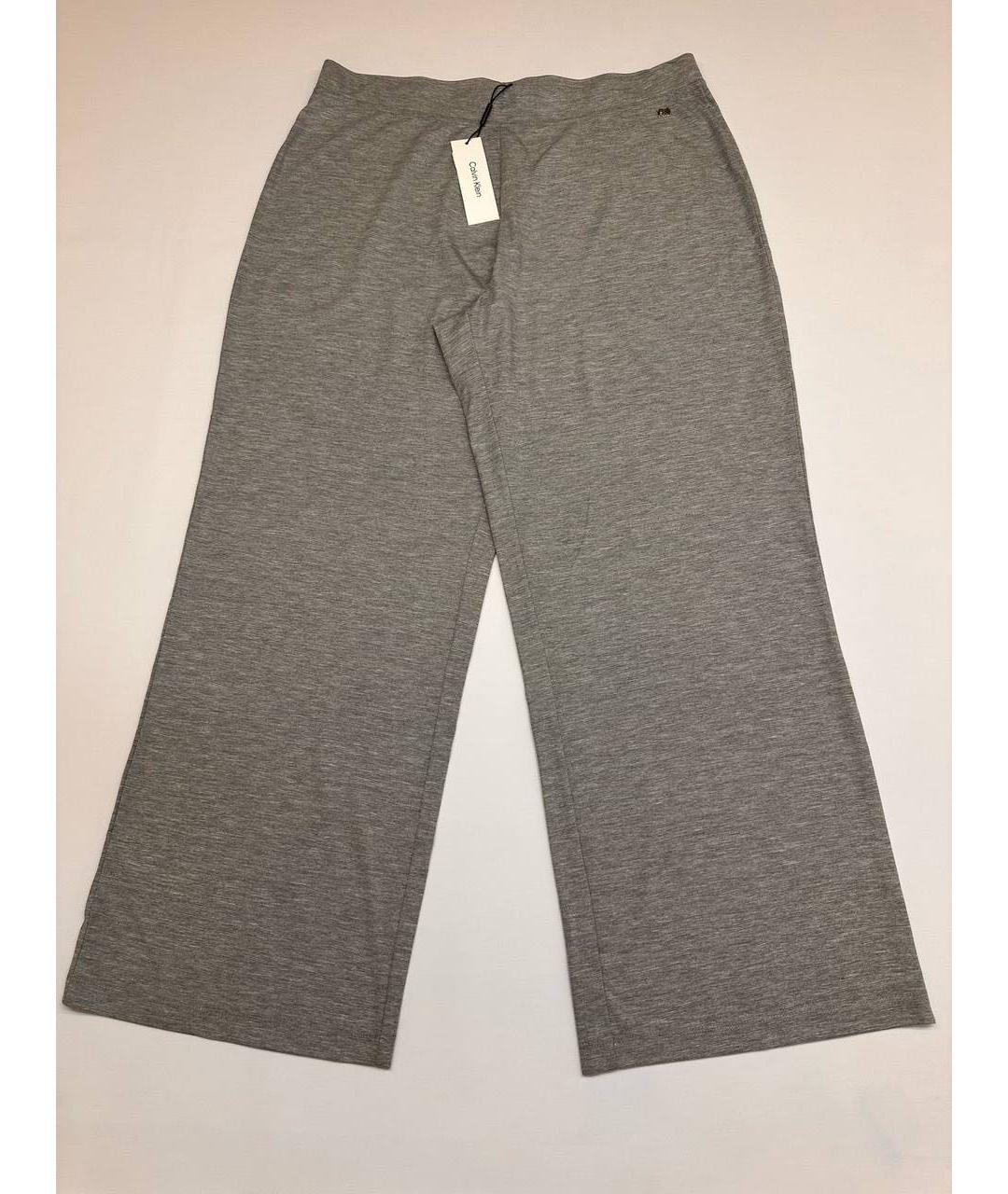 CALVIN KLEIN Серые вискозные спортивные брюки и шорты, фото 9