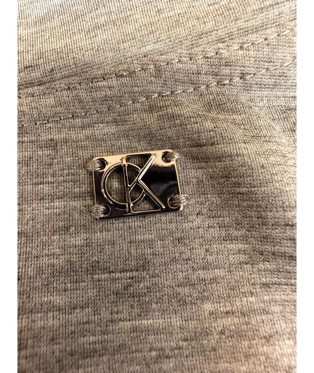 CALVIN KLEIN Серые вискозные спортивные брюки и шорты, фото 3