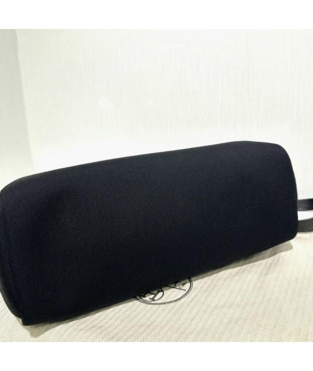 HERMES Черная кожаная сумка с короткими ручками, фото 4