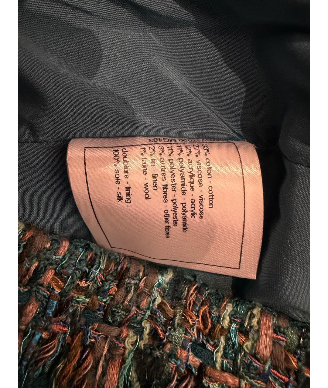 CHANEL Бирюзовый хлопковый костюм с юбками, фото 6