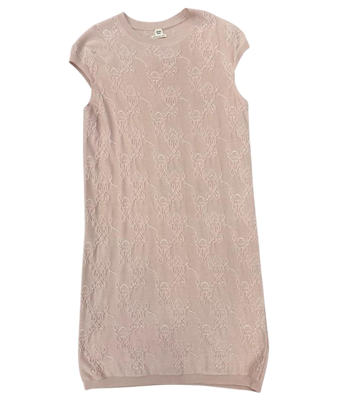 HERMES Розовое кашемировое повседневное платье, фото 1