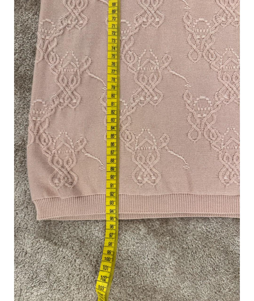 HERMES Розовое кашемировое повседневное платье, фото 5