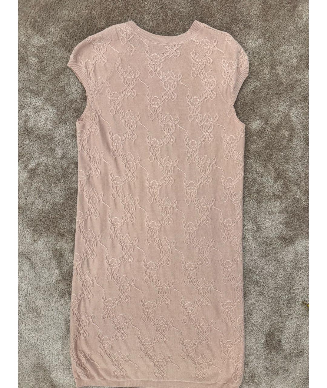 HERMES Розовое кашемировое повседневное платье, фото 2