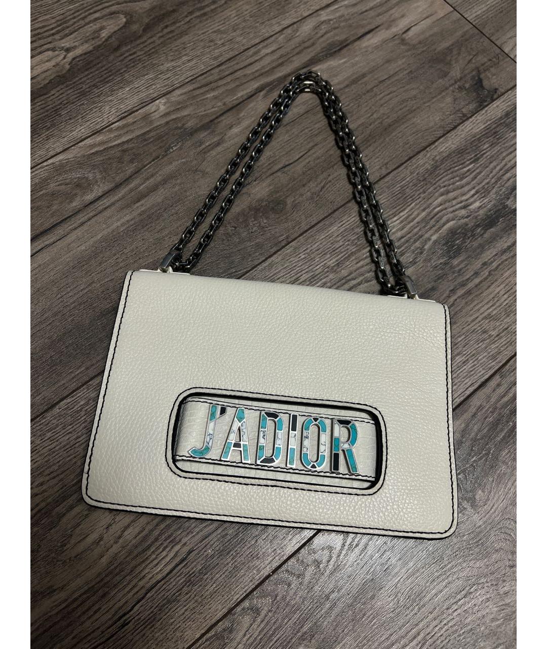 CHRISTIAN DIOR Бежевая кожаная сумка через плечо, фото 9