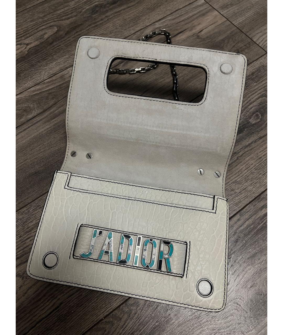 CHRISTIAN DIOR Бежевая кожаная сумка через плечо, фото 6