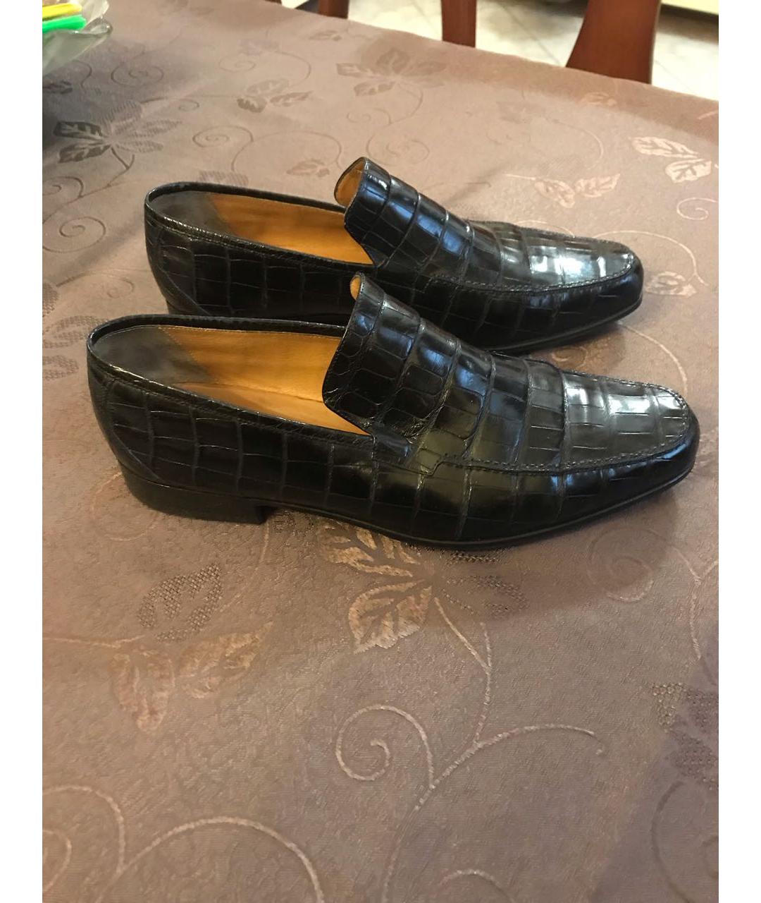 ZILLI Черные лоферы из экзотической кожи, фото 9