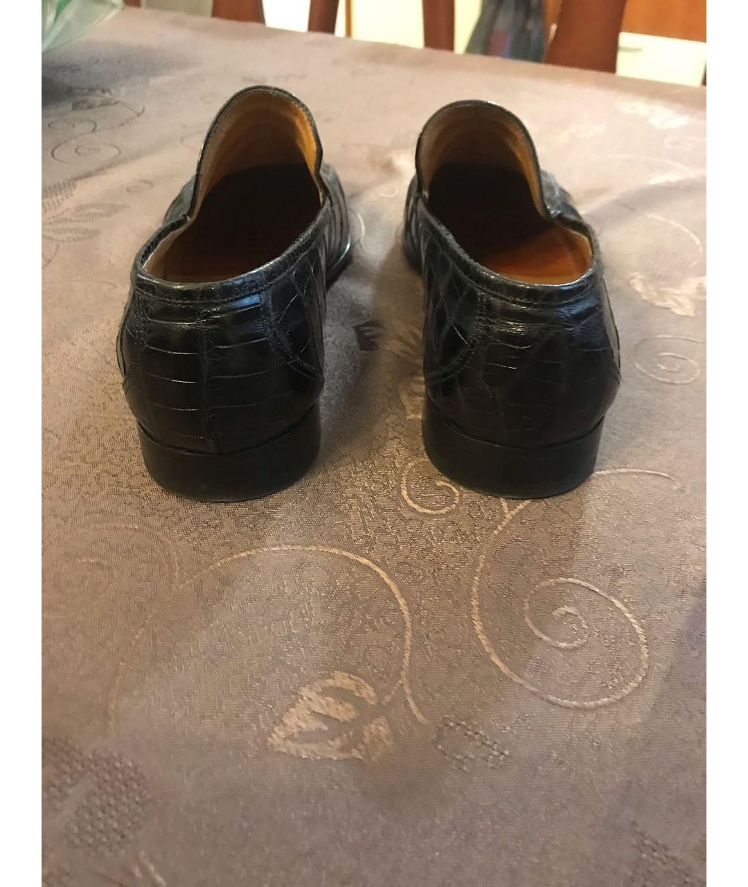 ZILLI Черные лоферы из экзотической кожи, фото 4