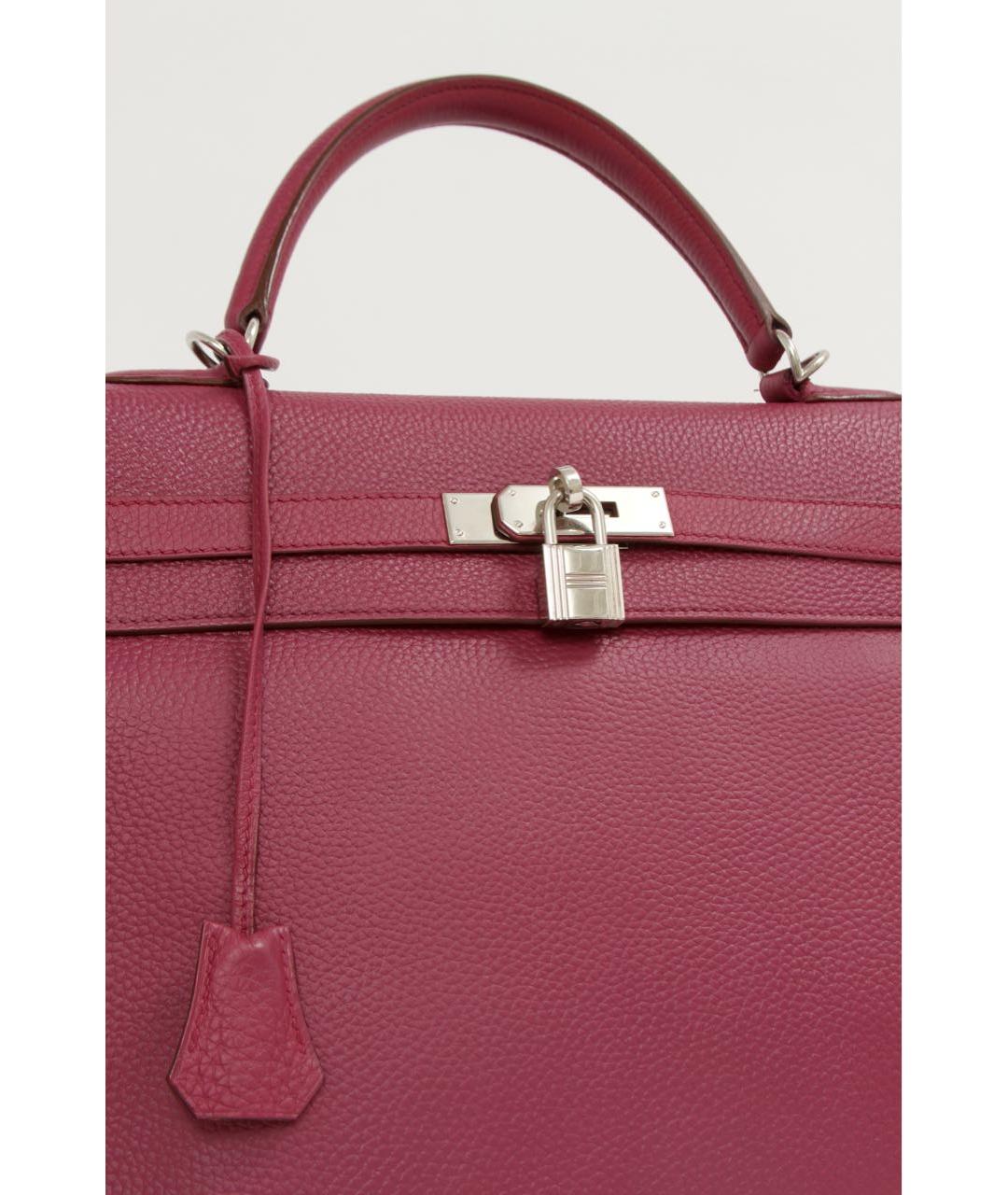 HERMES Розовая кожаная сумка через плечо, фото 6