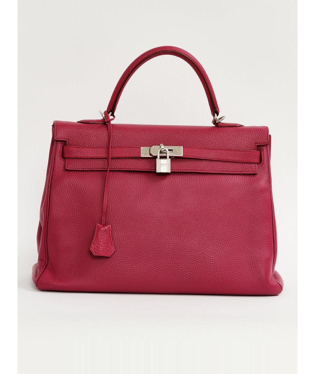 HERMES Розовая кожаная сумка через плечо, фото 8