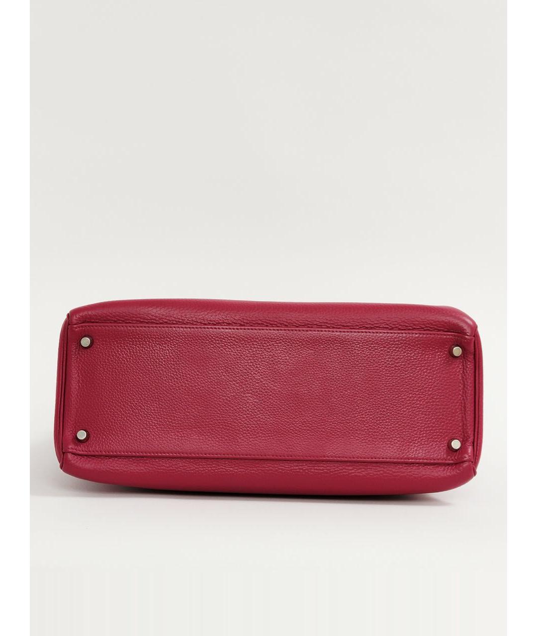 HERMES Розовая кожаная сумка через плечо, фото 5