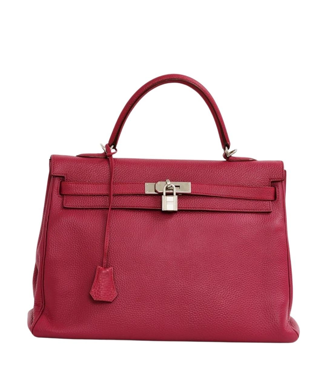 HERMES Розовая кожаная сумка через плечо, фото 1