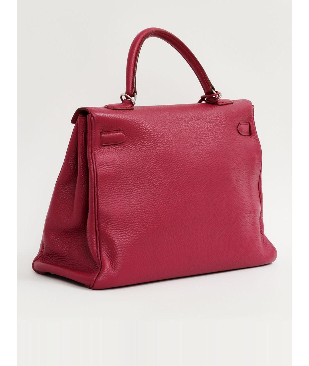 HERMES Розовая кожаная сумка через плечо, фото 3