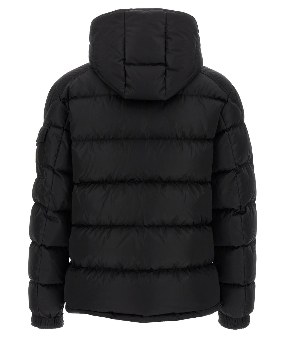 MONCLER Черный полиамидовый пуховик, фото 3