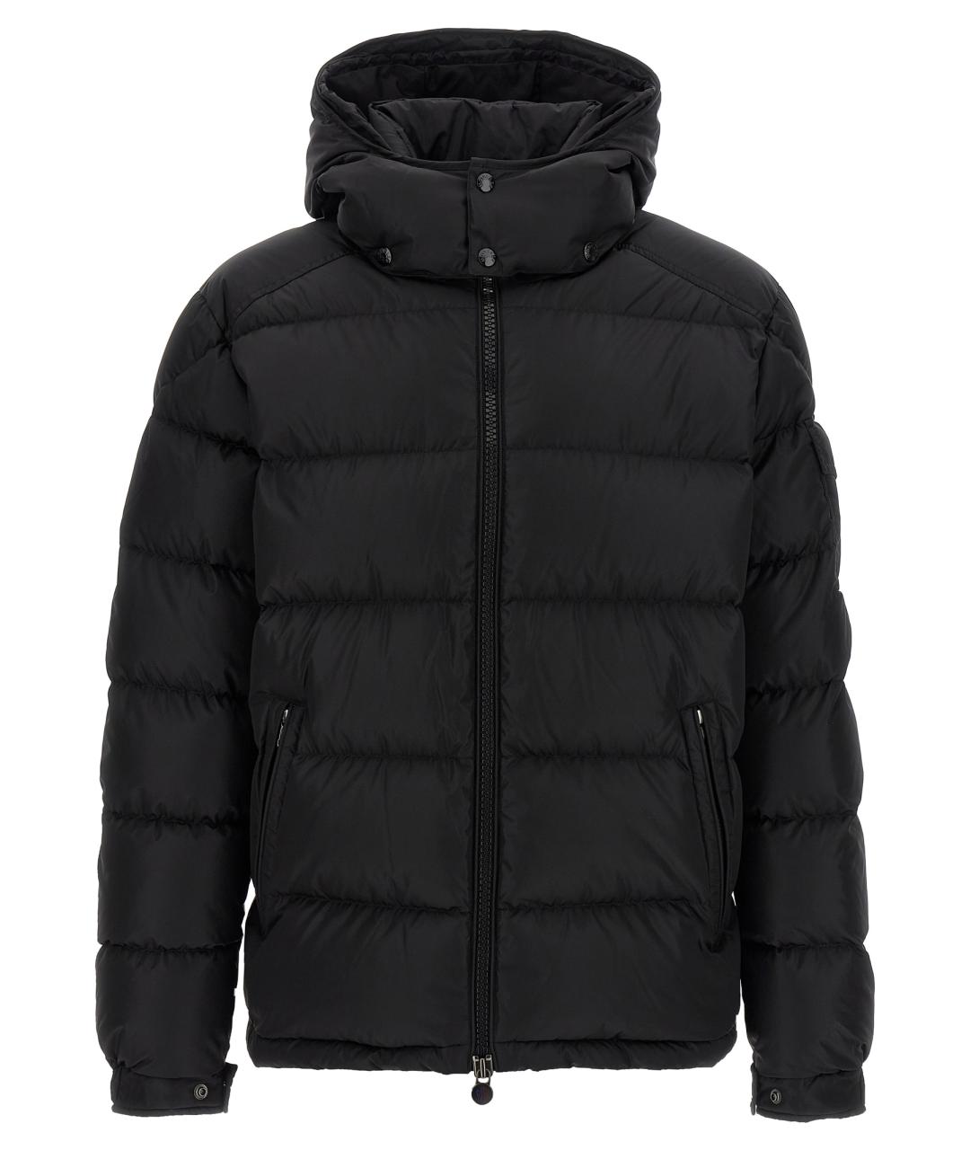 MONCLER Черный полиамидовый пуховик, фото 1