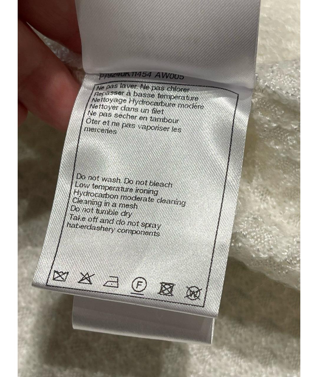 CHANEL Белый хлопковый кардиган, фото 7