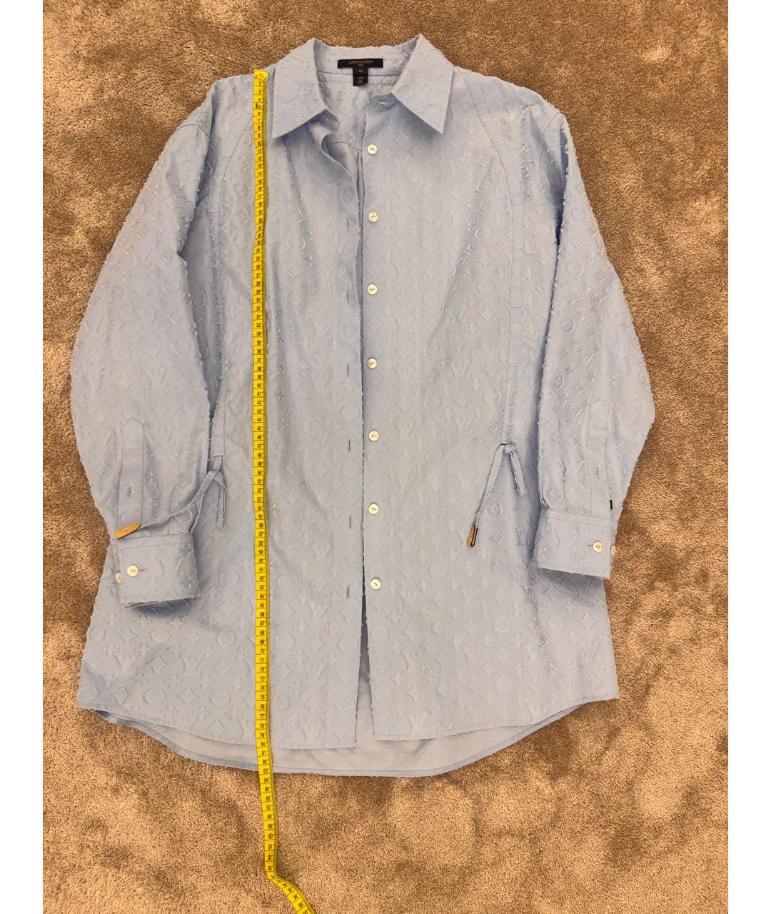 LOUIS VUITTON Голубая хлопковая рубашка, фото 3