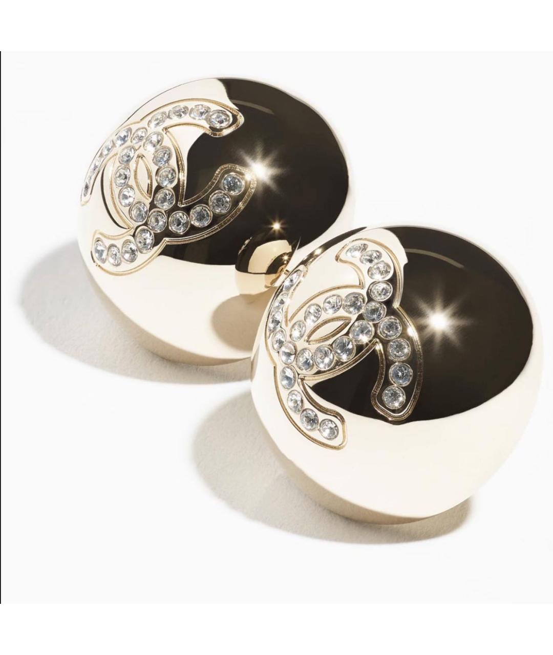 CHANEL Золотые металлические клипсы, фото 2