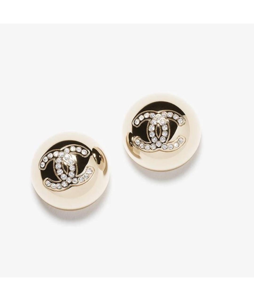 CHANEL Золотые металлические клипсы, фото 4