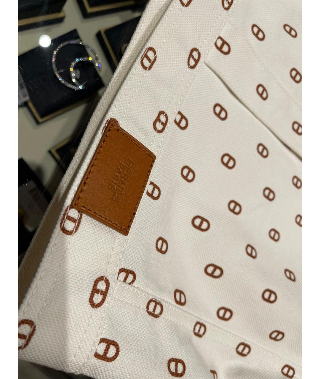 HERMES Белое хлопковое пальто, фото 8