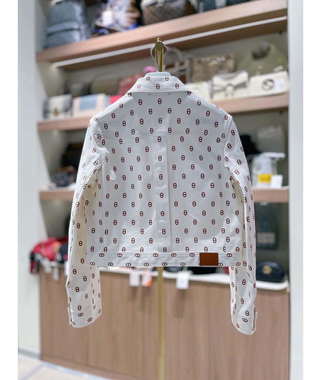 HERMES Белое хлопковое пальто, фото 3