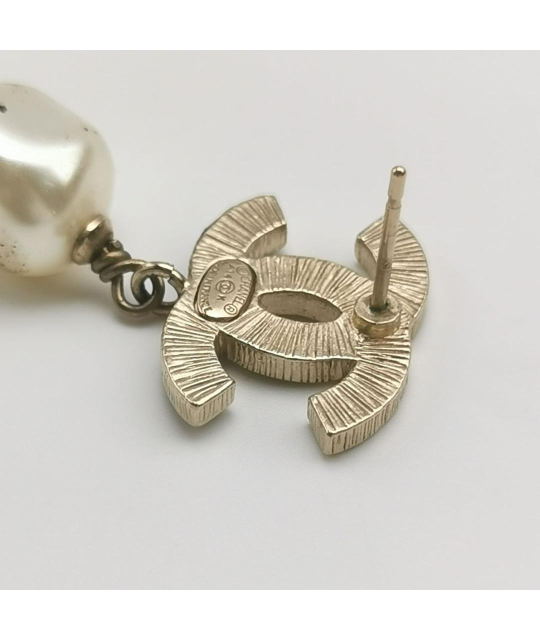 CHANEL Черные металлические серьги, фото 8