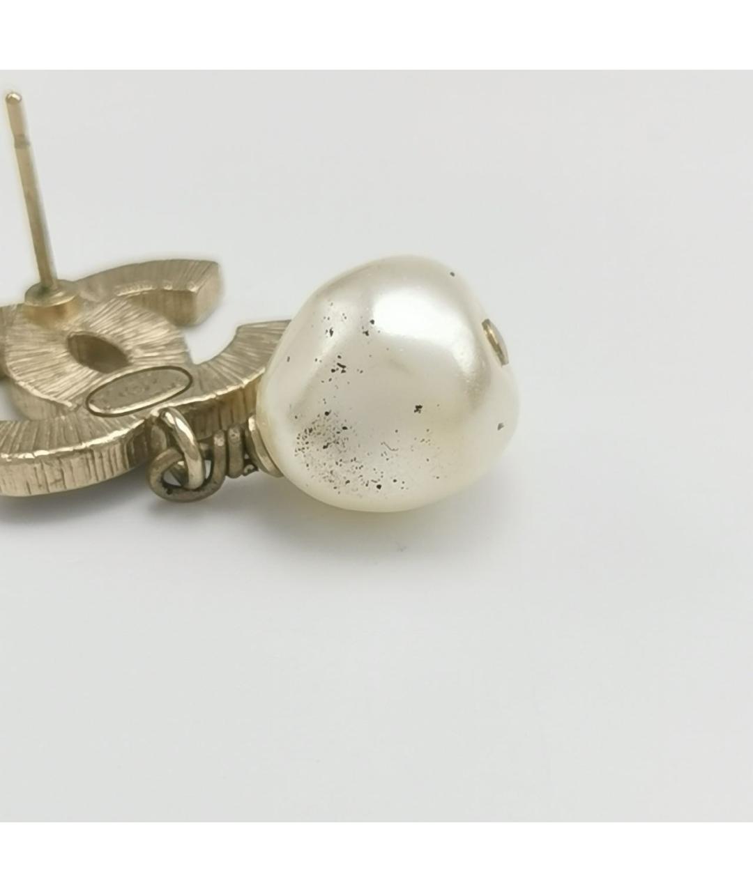 CHANEL Черные металлические серьги, фото 7