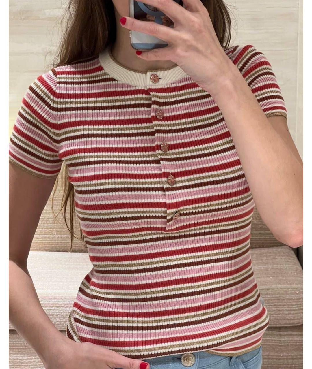 CHANEL Мульти хлопко-эластановая футболка, фото 2