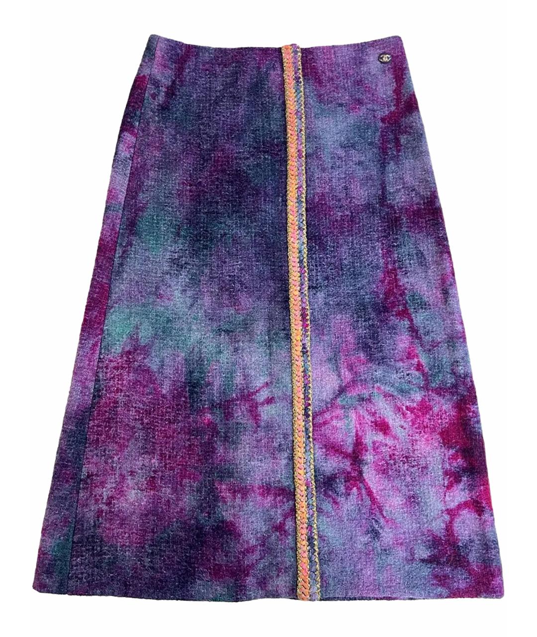 CHANEL Фиолетовая юбка миди, фото 1