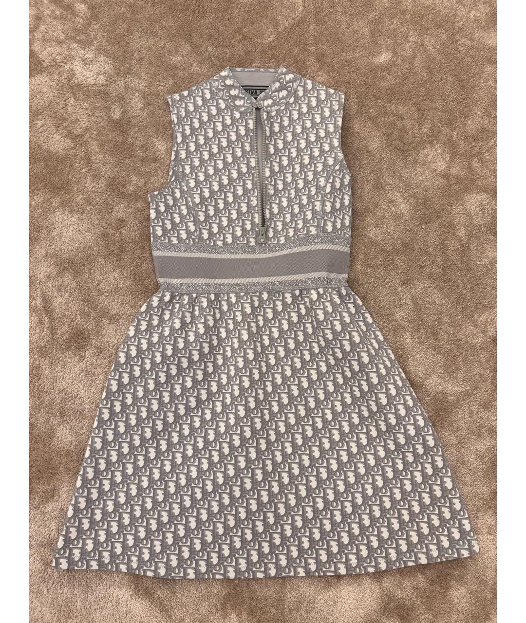 CHRISTIAN DIOR Серое полиамидовое повседневное платье, фото 8