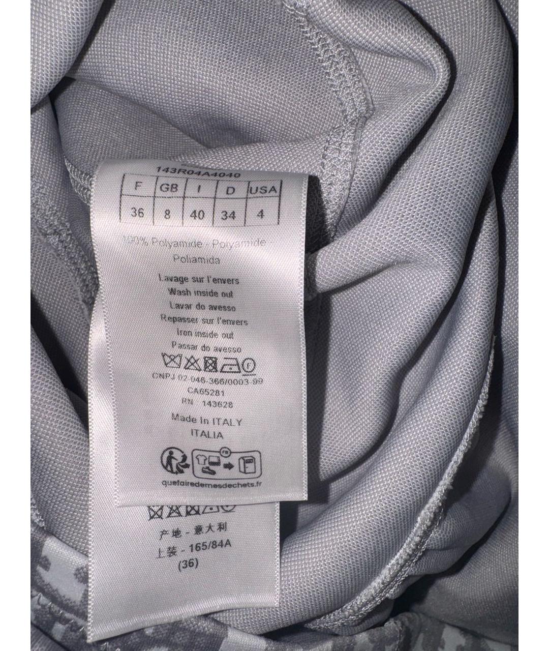 CHRISTIAN DIOR Серое полиамидовое повседневное платье, фото 4