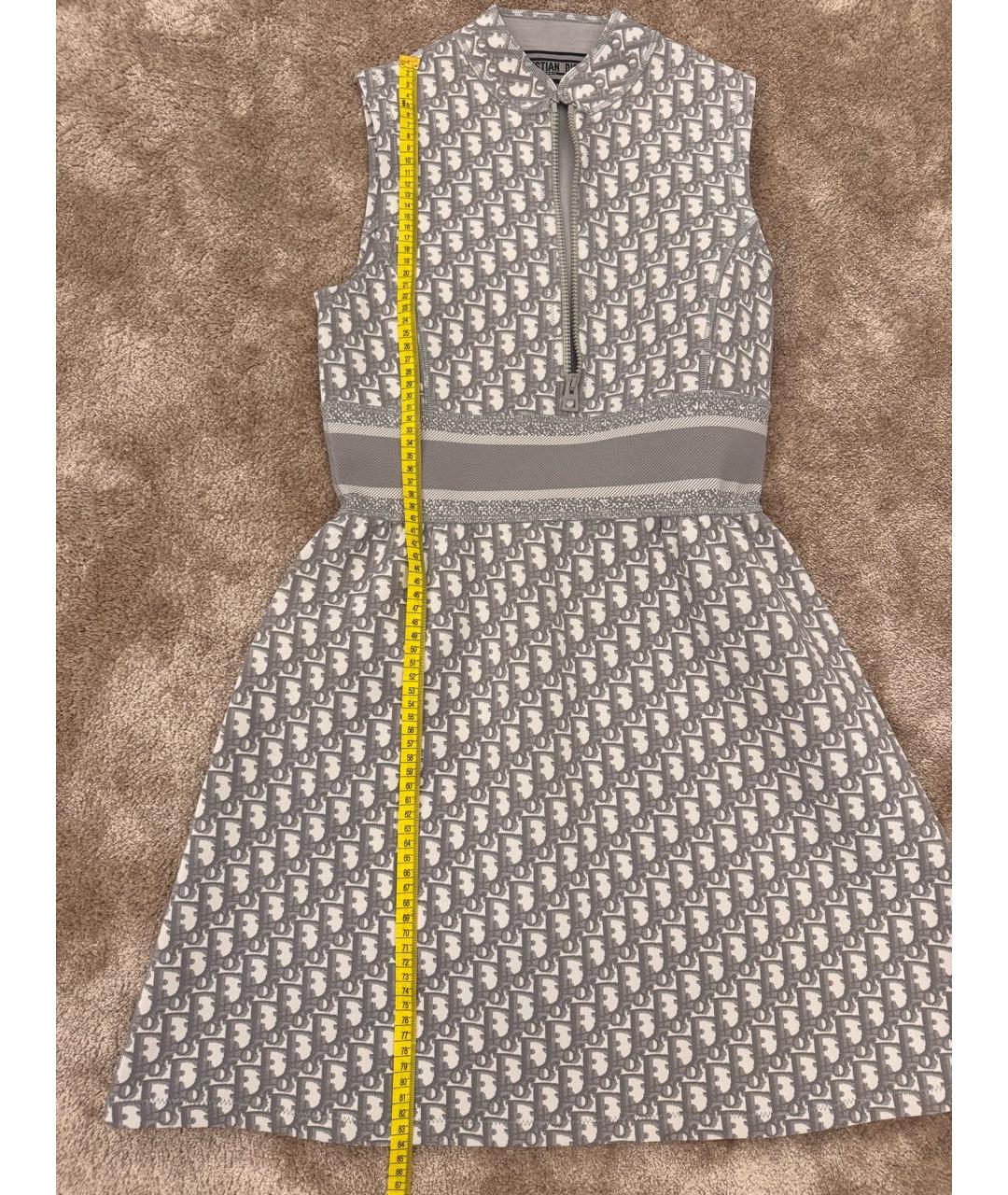 CHRISTIAN DIOR Серое полиамидовое повседневное платье, фото 5