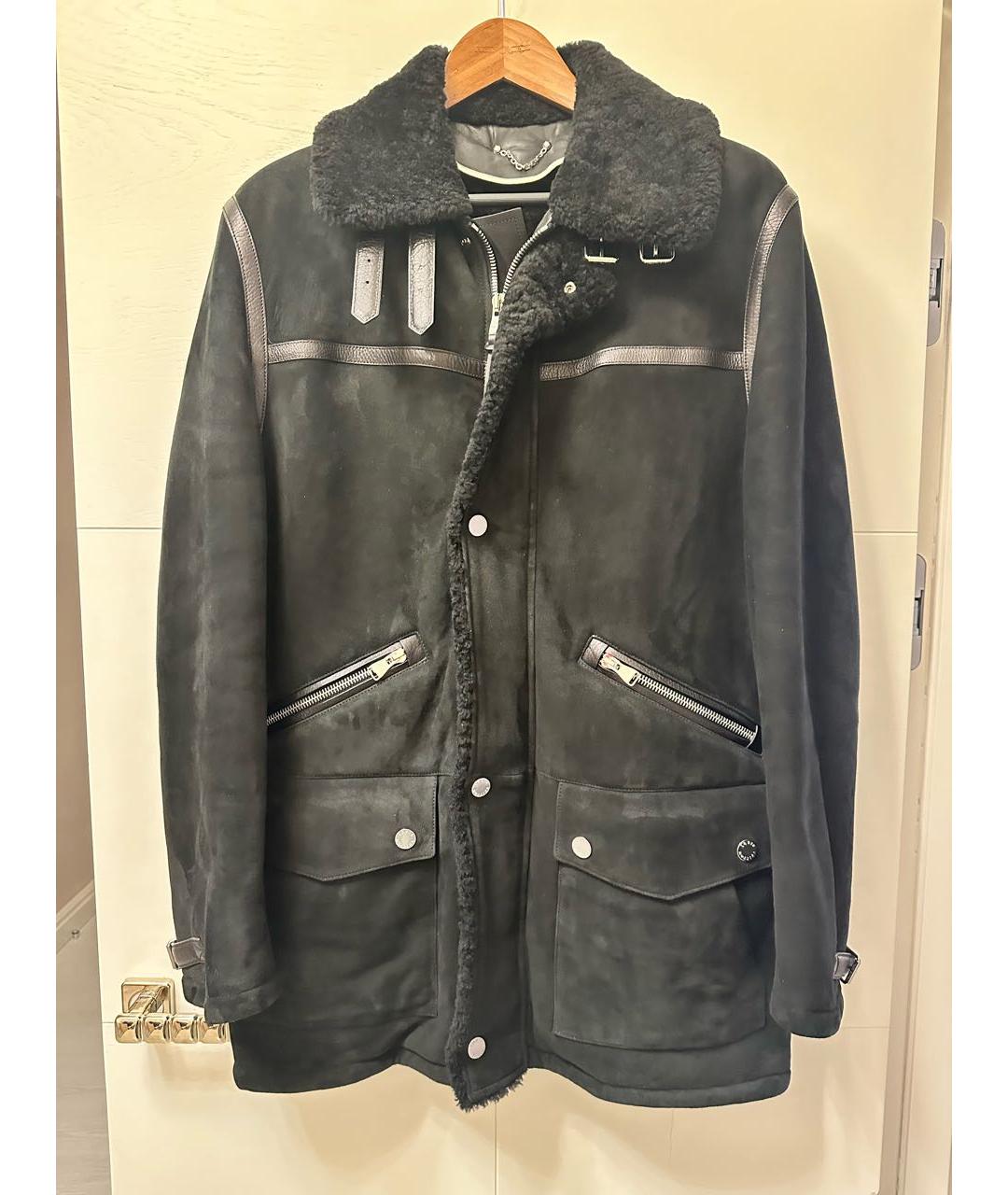 LOUIS VUITTON Черная замшевая дубленка/шуба, фото 9