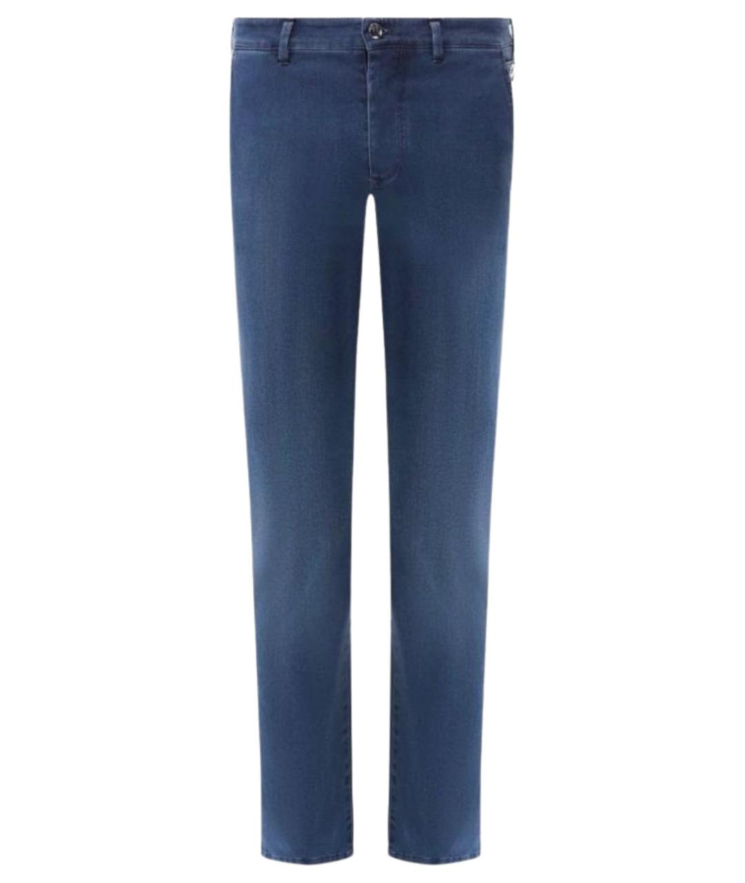 ZILLI Синие хлопко-эластановые джинсы, фото 9