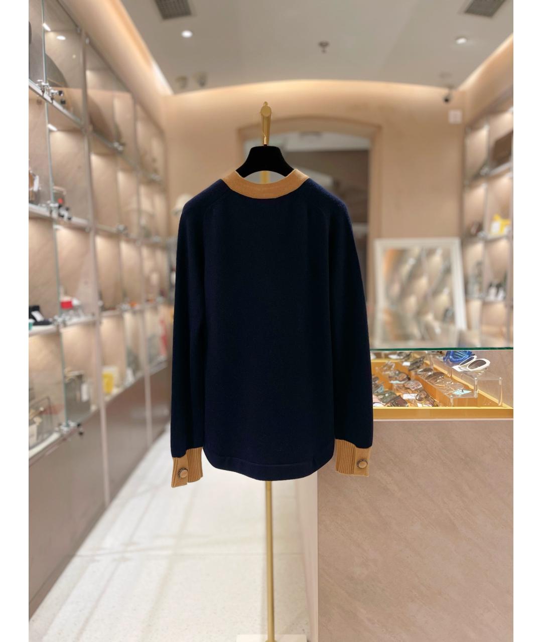 CHANEL Темно-синее кашемировое пальто, фото 3