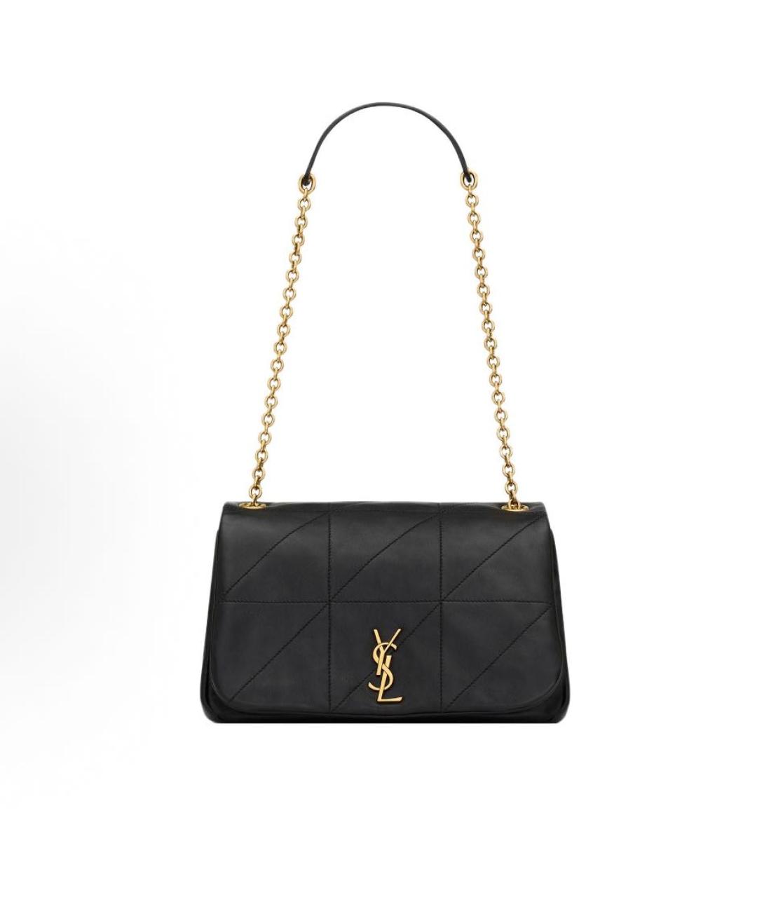 SAINT LAURENT Черная кожаная сумка через плечо, фото 8