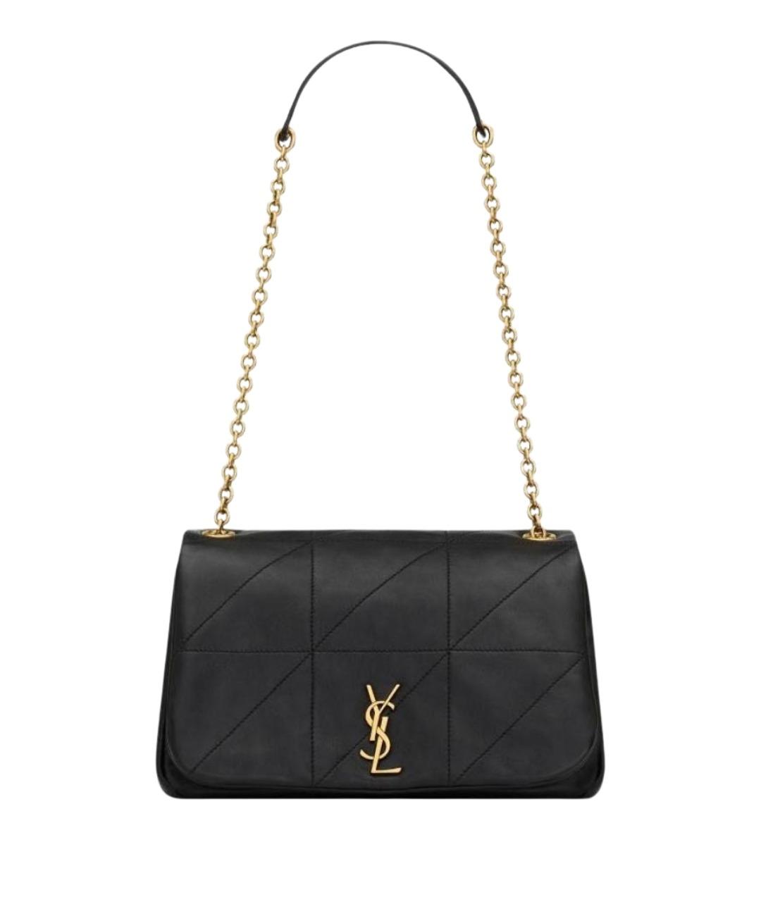 SAINT LAURENT Черная кожаная сумка через плечо, фото 1