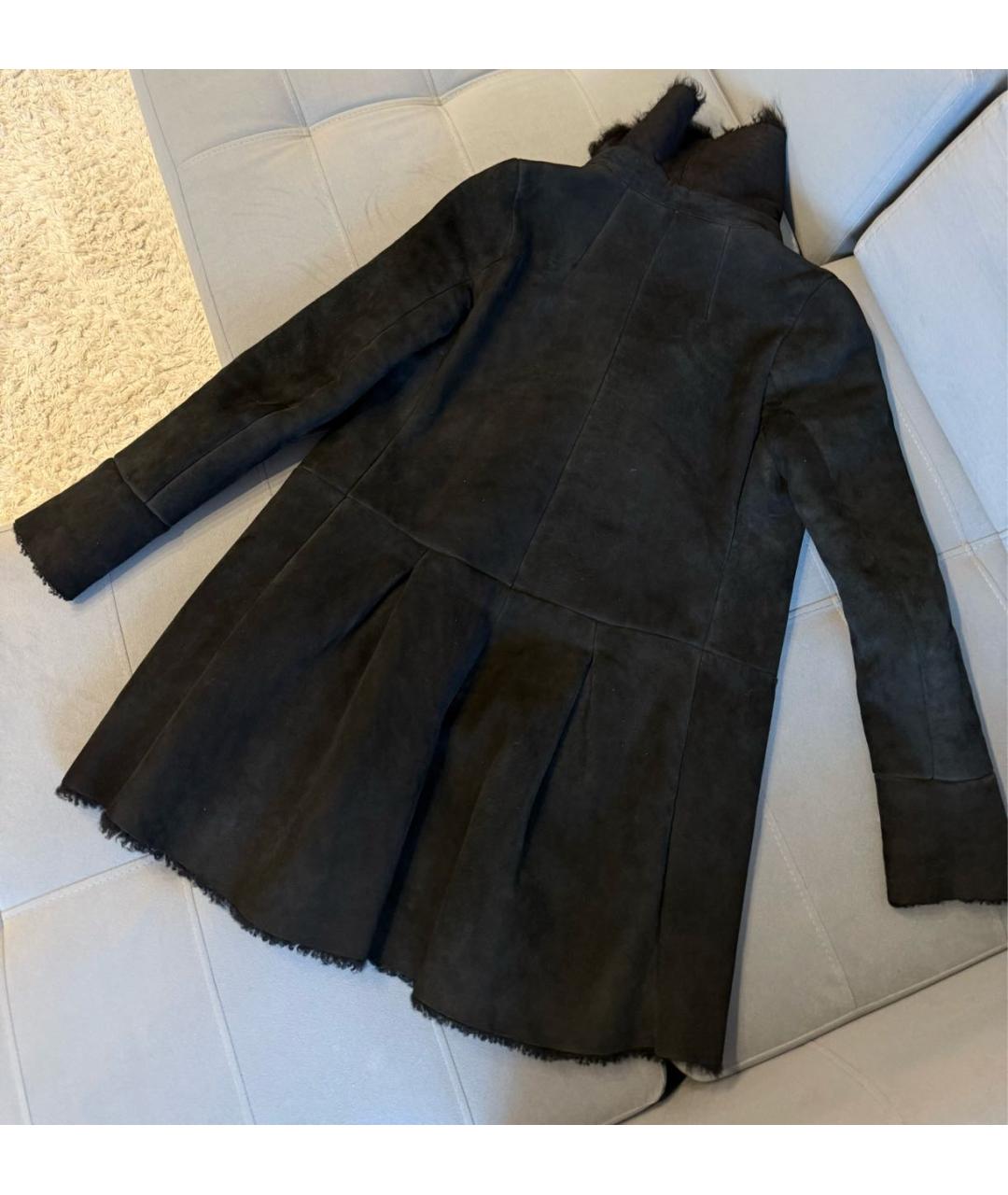 MIU MIU Черная меховая дубленка, фото 6